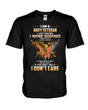 NAVY VETEVAN V-Neck T-Shirt thumbnail