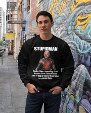 Stupidman Crewneck Sweatshirt lifestyle-unisex-sweatshirt-front-2