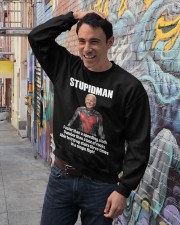 Stupidman Crewneck Sweatshirt lifestyle-unisex-sweatshirt-front-4