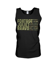 Foxtrot Juliet Bravo Unisex Tank tile