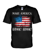 Make America honk! honk! V-Neck T-Shirt tile