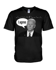 I agree V-Neck T-Shirt tile