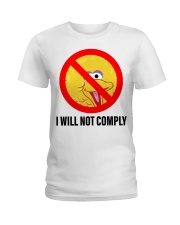 I will not comply Ladies T-Shirt tile