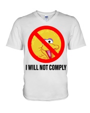 I will not comply V-Neck T-Shirt tile