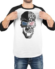 Don't let me vote Democratic Baseball Tee custom-t-shirts-ranglan-baseball-tee-lifestyle-front-31