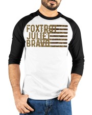 Foxtrot Juliet Bravo Baseball Tee custom-t-shirts-ranglan-baseball-tee-lifestyle-front-20