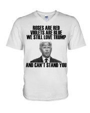 We still love Trump and can't stand You V-Neck T-Shirt tile