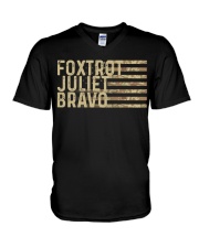 Foxtrot Juliet Bravo V-Neck T-Shirt tile
