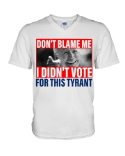 I didn't vote for this Tyrant V-Neck T-Shirt tile