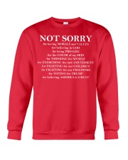 Not sorry for Voting for Trump Crewneck Sweatshirt front