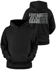 Foxtrot Juliet Bravo Hooded Sweatshirt apparel-hooded-sweatshirt-lifestyle-front-37