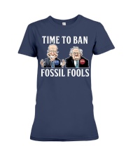 Time to ban fossil fools Premium Fit Ladies Tee tile