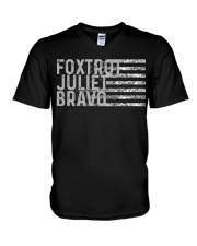 Foxtrot Juliet Bravo V-Neck T-Shirt tile