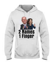 2 Names 1 Finger Hooded Sweatshirt tile