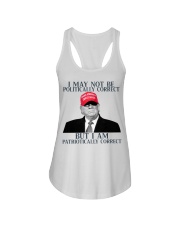 but I am patriotically correct Ladies Flowy Tank tile