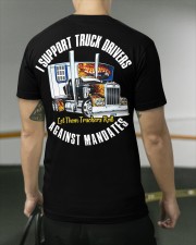 I support truck drivers against mandates Classic T-Shirt apparel-classic-tshirt-lifestyle-back-104