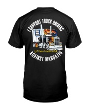 I support truck drivers against mandates Premium Fit Mens Tee tile