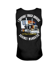 I support truck drivers against mandates Unisex Tank tile