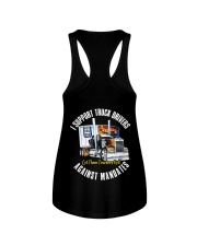 I support truck drivers against mandates Ladies Flowy Tank tile