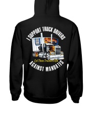 I support truck drivers against mandates Hooded Sweatshirt tile