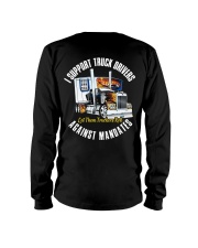 I support truck drivers against mandates Long Sleeve Tee tile