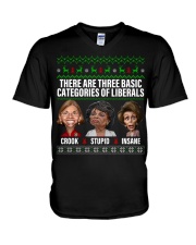 There are three basic categories of liberals V-Neck T-Shirt tile