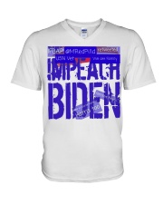 Impeach Biden V-Neck T-Shirt tile