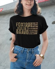 Foxtrot Juliet Bravo Ladies T-Shirt apparel-ladies-t-shirt-lifestyle-front-53