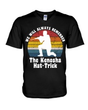 We will always remember the Kenosha hat-trick V-Neck T-Shirt tile