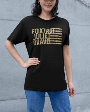 Foxtrot Juliet Bravo Ladies T-Shirt apparel-ladies-t-shirt-lifestyle-front-50