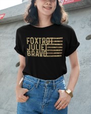 Foxtrot Juliet Bravo Ladies T-Shirt apparel-ladies-t-shirt-lifestyle-front-53