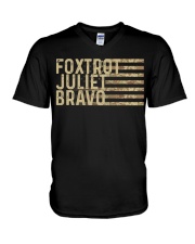 Foxtrot Juliet Bravo V-Neck T-Shirt tile