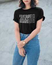Foxtrot Juliet Bravo Ladies T-Shirt apparel-ladies-t-shirt-lifestyle-front-52