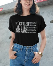 Foxtrot Juliet Bravo Ladies T-Shirt apparel-ladies-t-shirt-lifestyle-front-53