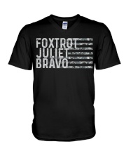 Foxtrot Juliet Bravo V-Neck T-Shirt tile