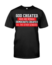 GOD CREATED MAN AND WOMAN Classic T-Shirt front
