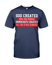 GOD CREATED MAN AND WOMAN Premium Fit Mens Tee tile