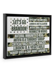 Let's Go Brandon Floating Framed Canvas Prints Black tile
