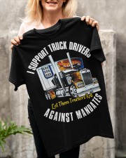I support truck driver against mandates Classic T-Shirt apparel-classic-tshirt-lifestyle-front-117