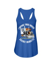 I support truck driver against mandates Ladies Flowy Tank tile