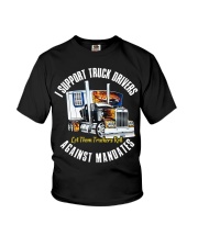 I support truck driver against mandates Youth T-Shirt tile