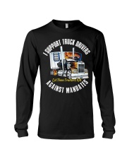 I support truck driver against mandates Long Sleeve Tee tile