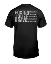 Foxtrot Juliet Bravo Classic T-Shirt back