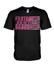 Foxtrot Juliet Bravo V-Neck T-Shirt tile