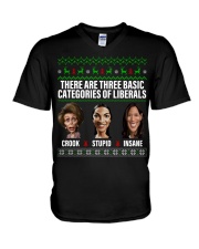 There are three basic categories of liberals V-Neck T-Shirt tile