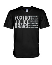 Foxtrot Juliet Bravo V-Neck T-Shirt tile