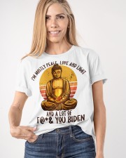 I'm mostly peace, love and light Classic T-Shirt apparel-classic-tshirt-lifestyle-front-100