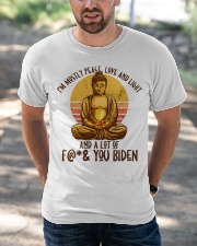 I'm mostly peace, love and light Classic T-Shirt apparel-classic-tshirt-lifestyle-front-50