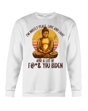 I'm mostly peace, love and light Crewneck Sweatshirt tile