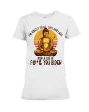 I'm mostly peace, love and light Premium Fit Ladies Tee tile